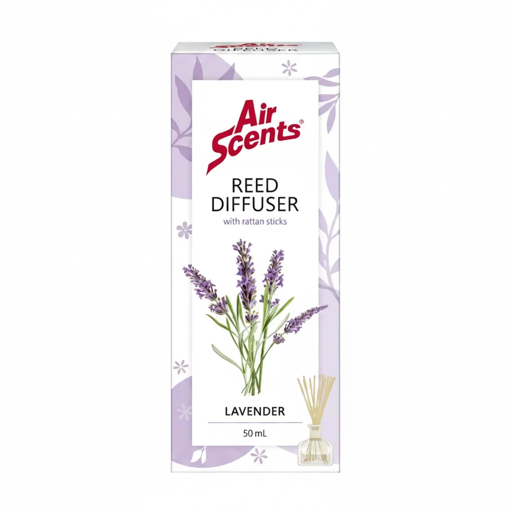 Air Scents Lavender Reed Diffuser 50ml - Soothing Home Fragrance
