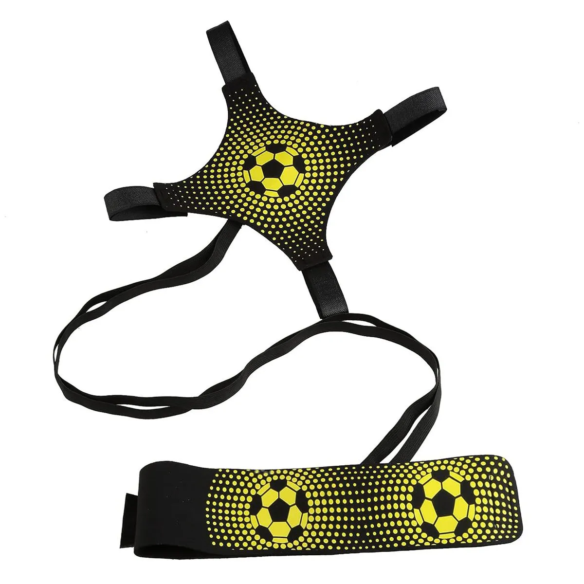 Soccer Football Kid Solo Train Belt Kick Aid Coach Control Skill Sport Gift - yellow football style