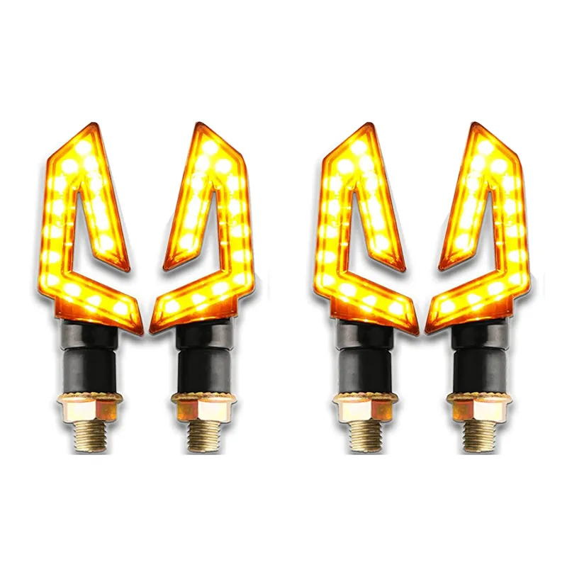 Arrow Motorcycle Turn Signals 15Led Amber Lamp For Motorbike 4Pieces