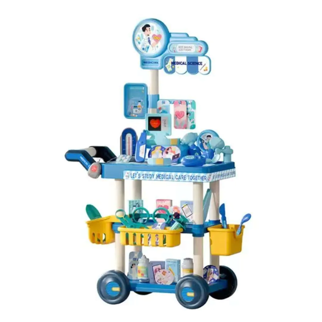 Kids Doctor Medical Cart Pretend Play Set with Accessories