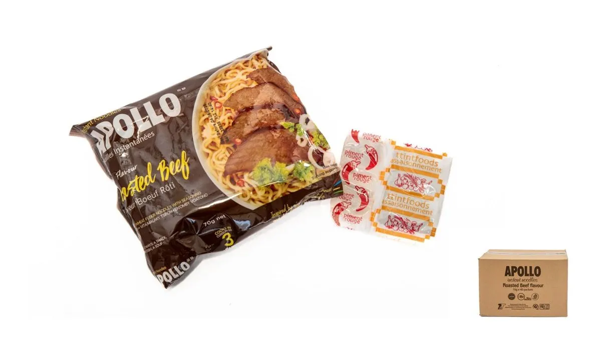 APOLLO INSTANT NOODLES - BEEF FLAVOUR (40 x 70g) 1 Box