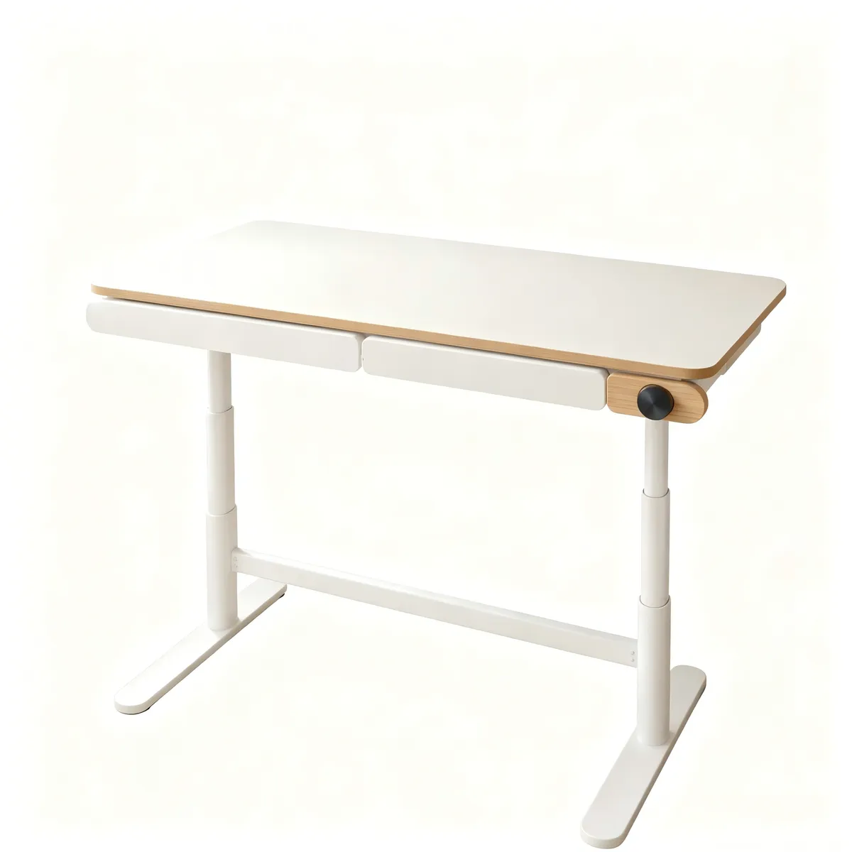 Adjustable Lift-Up Study Desk 75-115cm with Drawers & Wood Finish