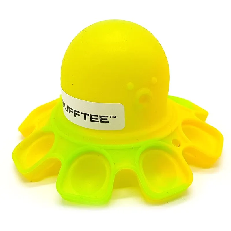 Bufftee Mood Octopus Pop It Fidget Toy Reversible Popping Flip Toy - Chartreuse Sun