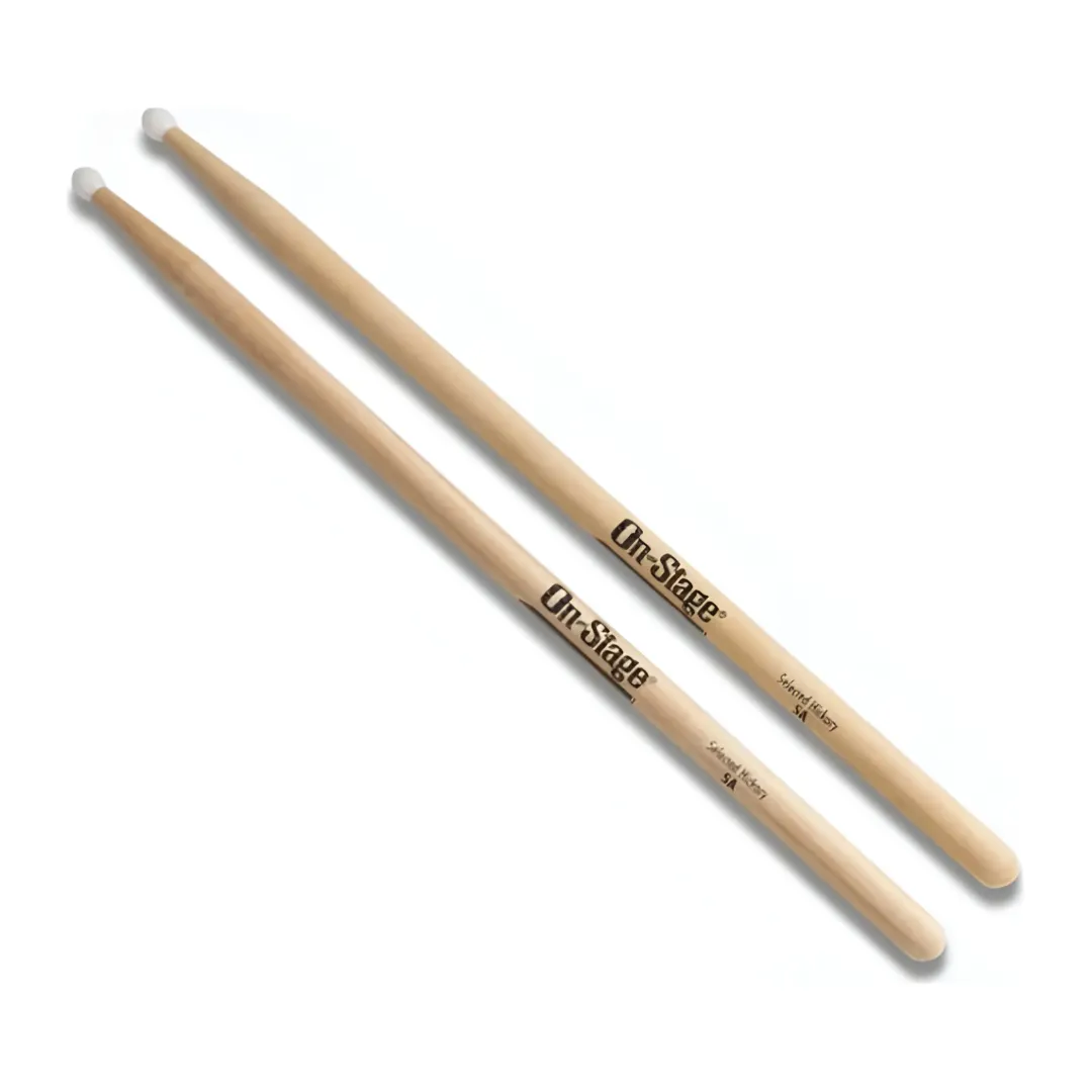 On-Stage HN5A Hickory 5A Nylon Tip Drumsticks