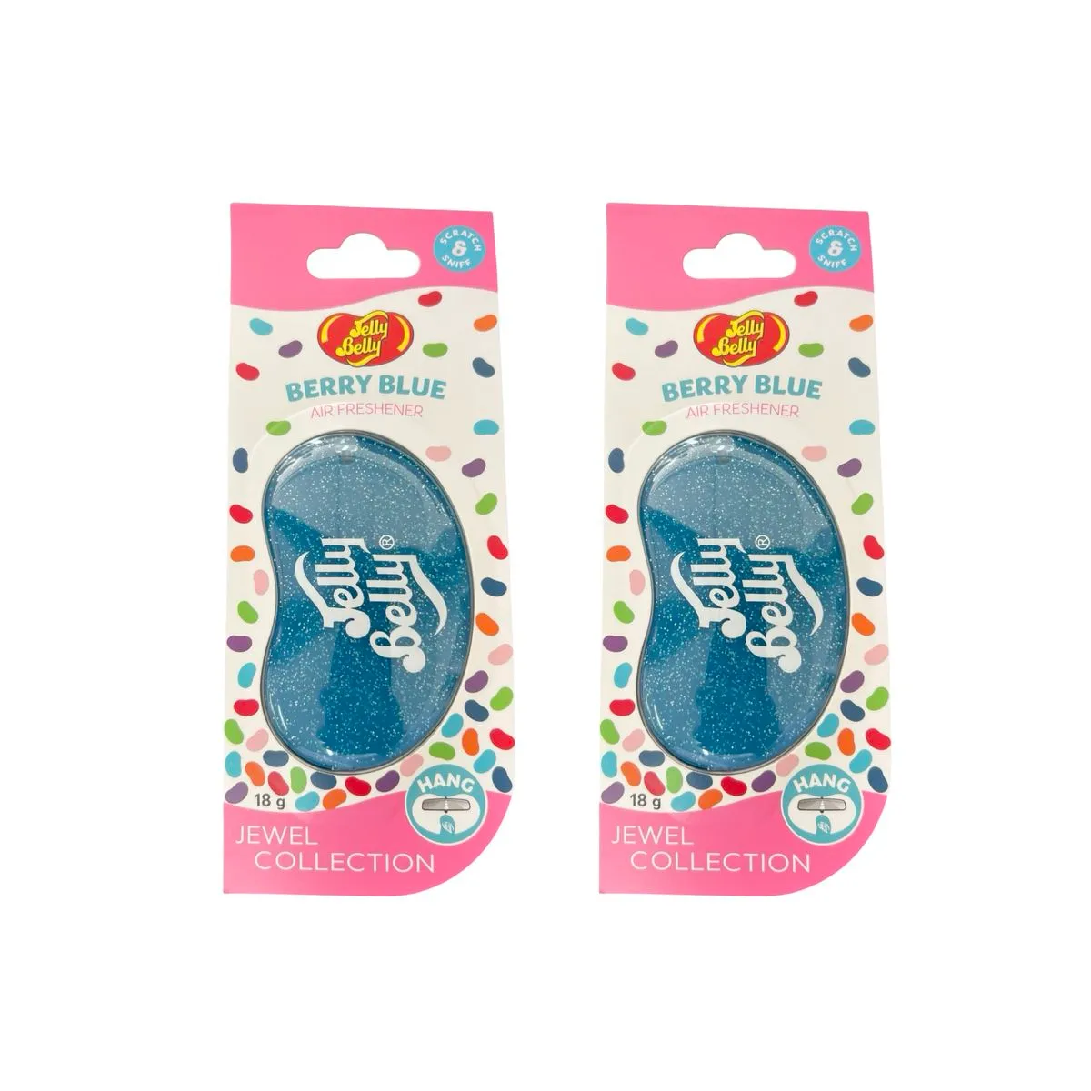 Jelly Belly Berry Blue Car Air Freshener 2 Pack - Sweet Fresh &Fruity Scent