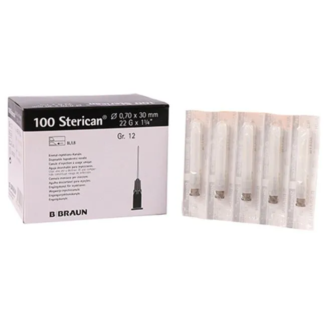 B-Braun - Black Needle 22g 3cm Sterican Black 100's