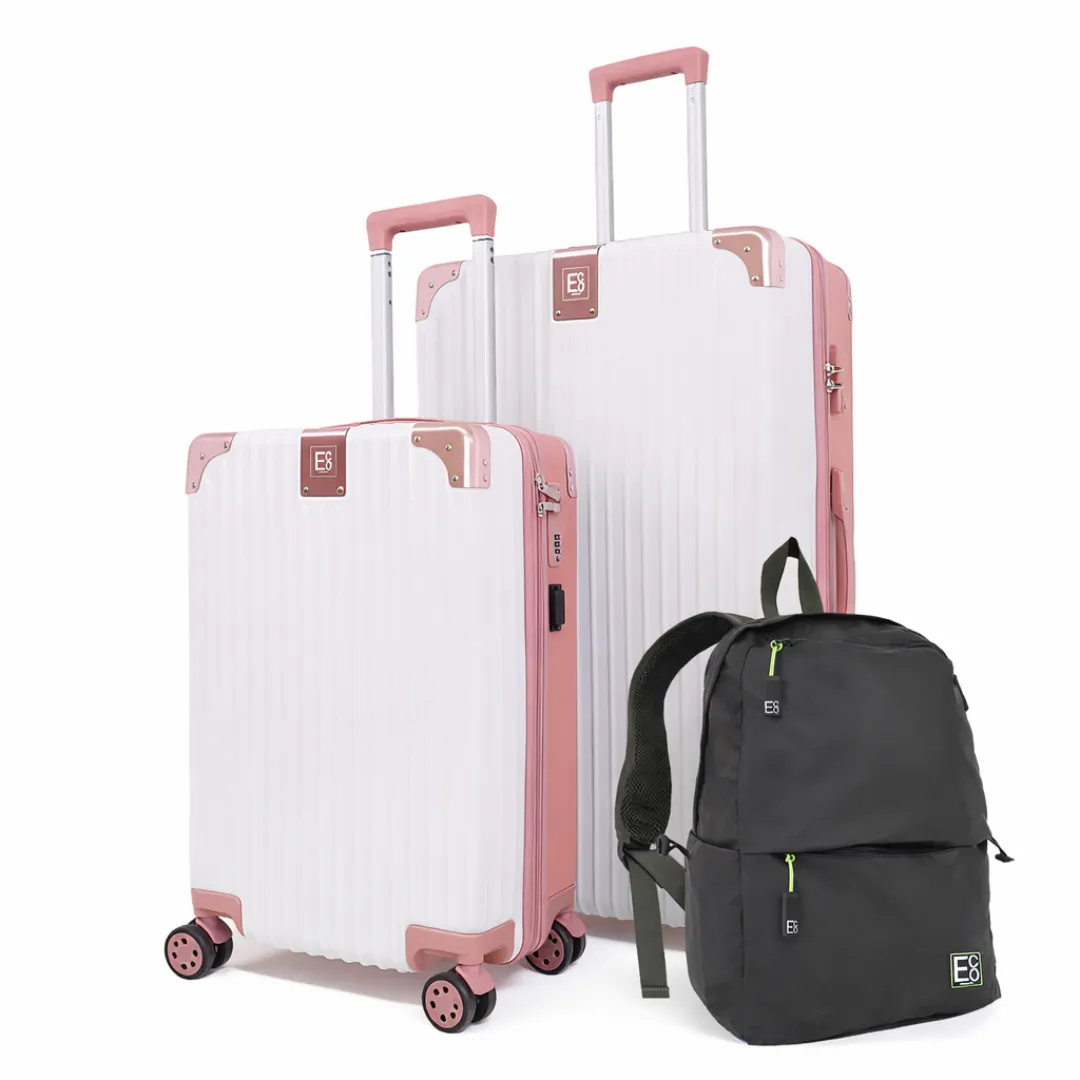 Berlin Luggage Suitcase Hardshell Set w/ Free Backpack - 55 & 75cm