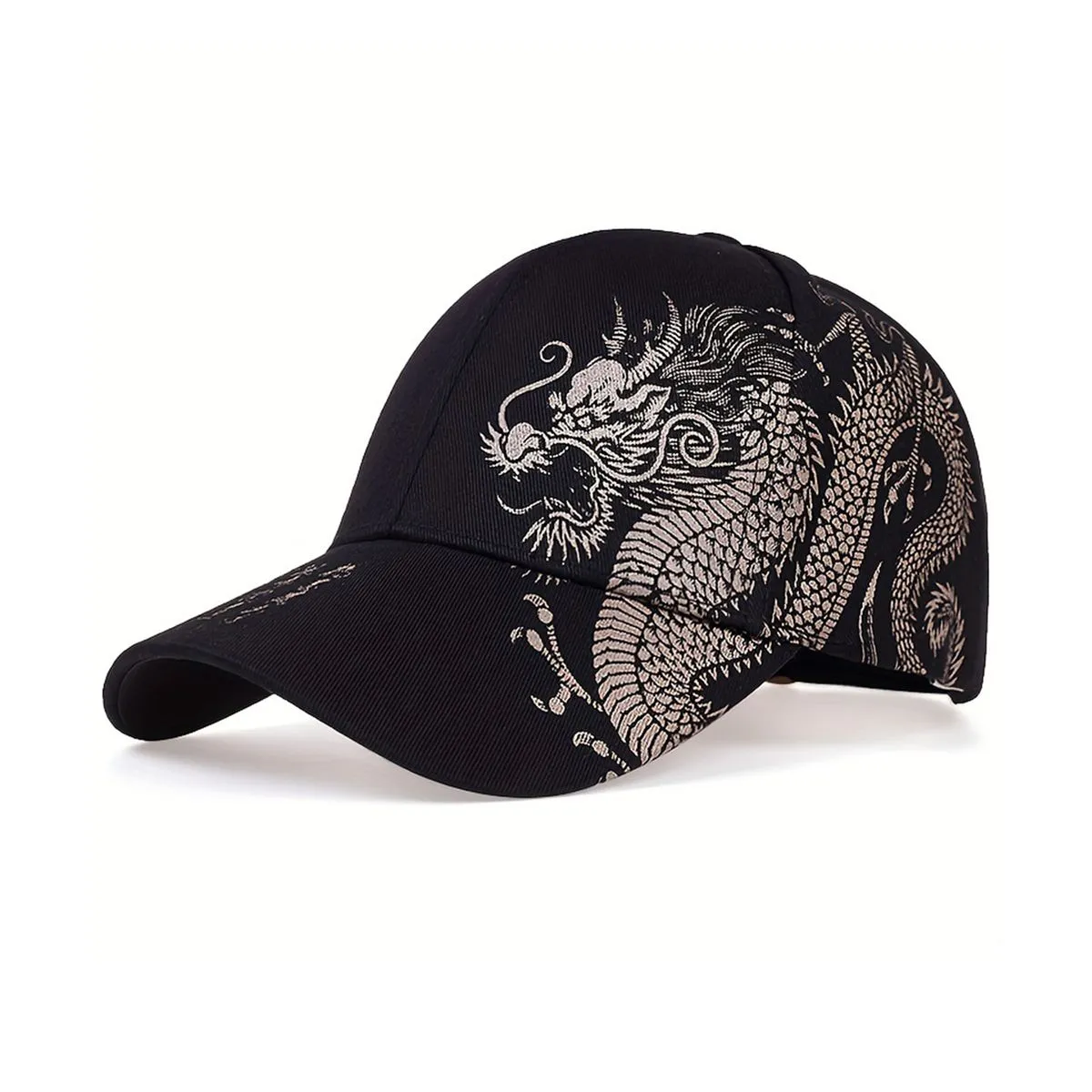 Men's Baseball Cap Golf Cap Trucker Cap Beach Cap Sunshade Peaked Cap - Black