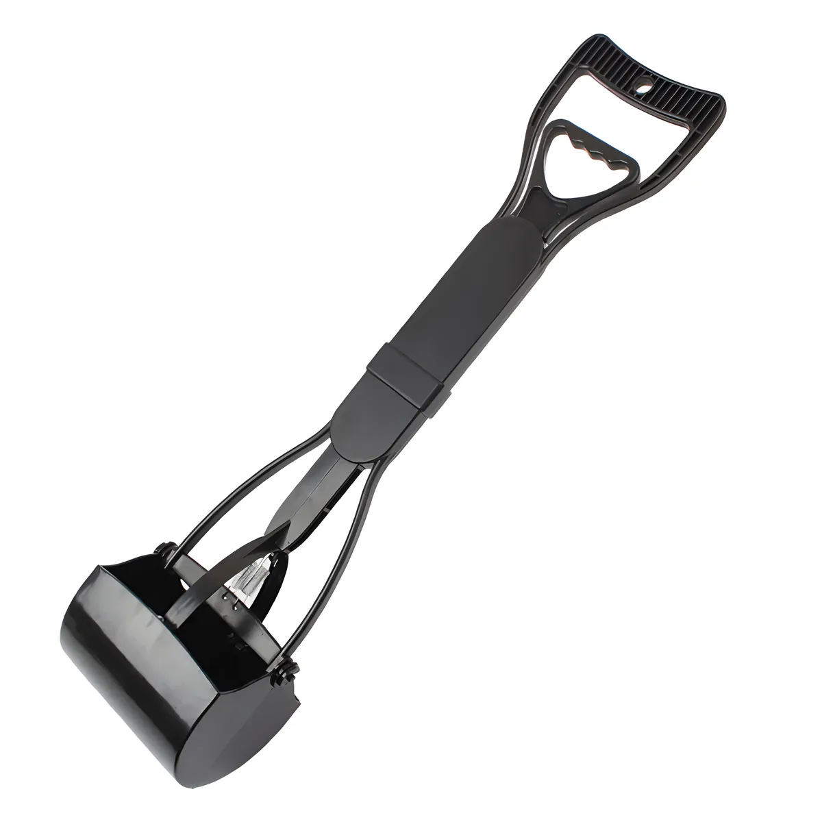 Pooper Scooper Portable Pet Poop Picker Long Handle Dog Poop Remover Tool - Black