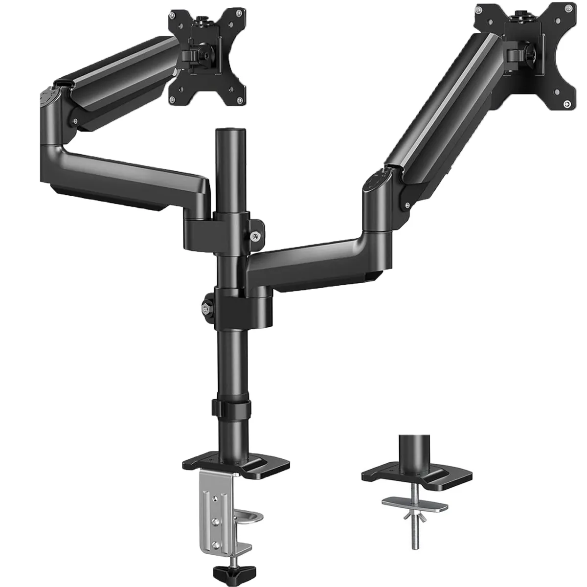 Dual Monitor Mount Adjustable 17-32 Inch Screens Desk Dual Mount Stand