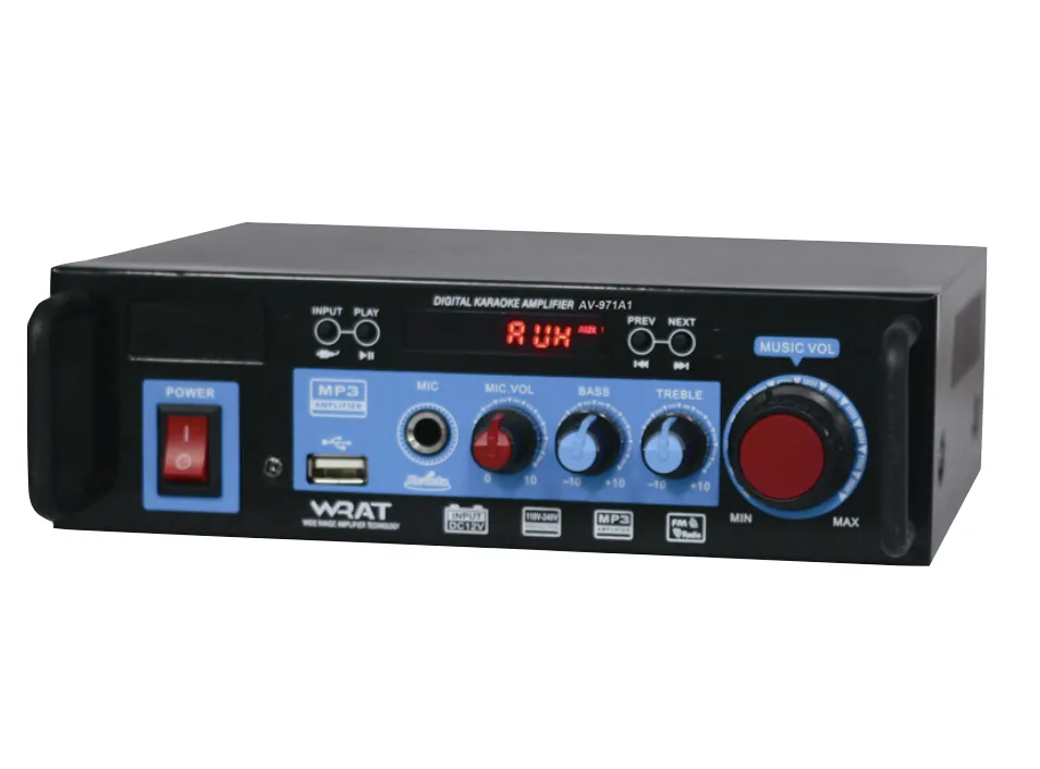 Omega Amplifier Karaoke Bluetooth/USB/Mic/FM Radio/Audio/ DC 12V AV-971A1