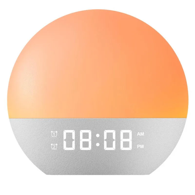 LED Colorful Ambient Wake-Up Alarm Clock