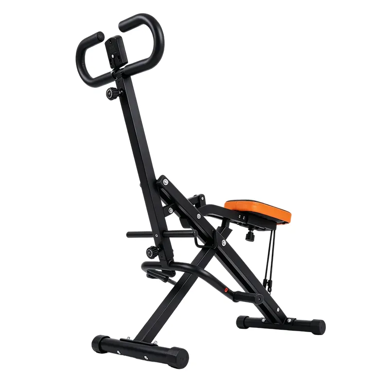 Foldable Aerobic Riding Exercise Machine with LCD Monitor Home Trainer