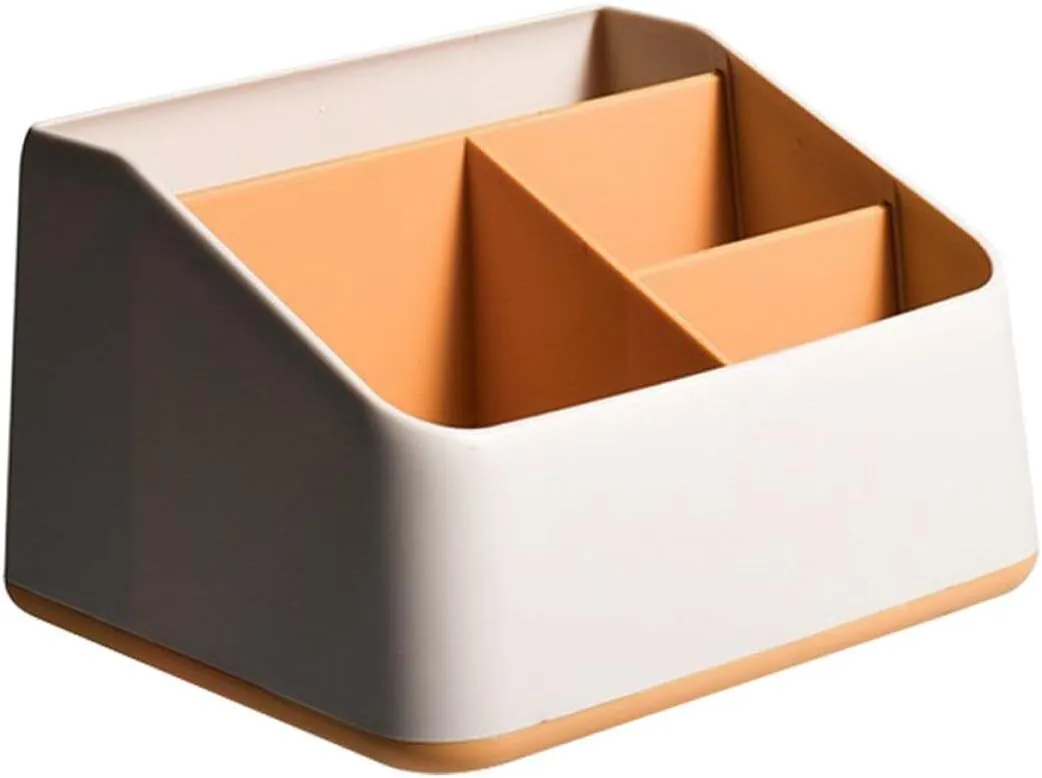 Multipurpose Large Yellow Stationery Storage Box Desktop Organizer Home