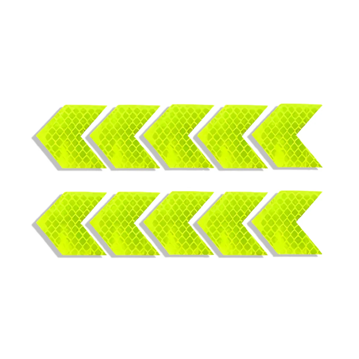 10pcs High-Visibility Safety Reflective Arrow Decals (4 Colours) - Green
