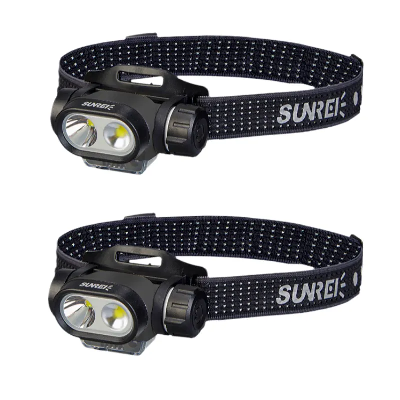 2-Piece Set IPX5 Waterproof Rating 570 Lumens Powerful Headlight
