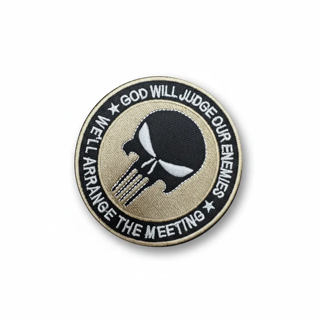 Punisher Skull Tactical Patch Velcro Embroidered Military Badge - Green