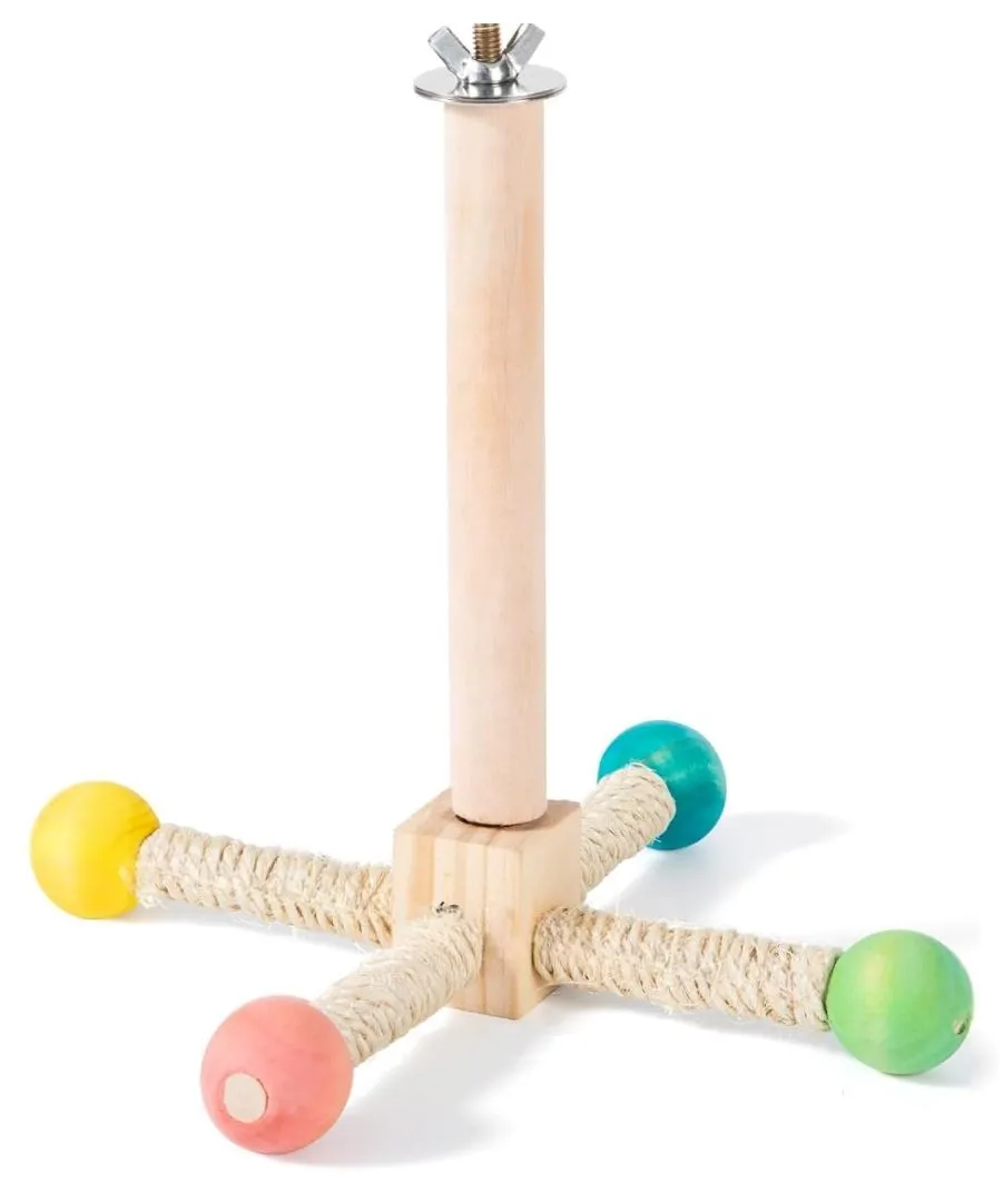 Rotating Bird Perches Toy, Interactive 360 degree Spinning Parakeet Toys