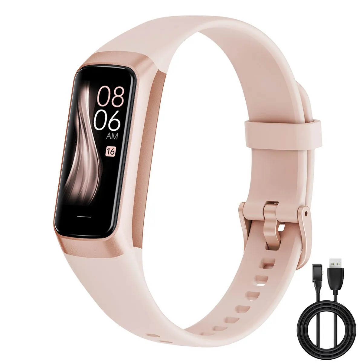 System Universal Women's Waterproof Sports Smartwatch Tracker Heart Rate - Pink