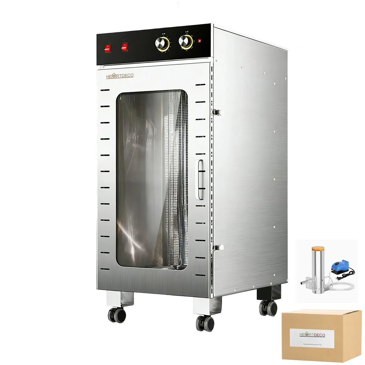 Heartdeco 2000W Large Food Dehydrator Biltong Maker with Smoker Function