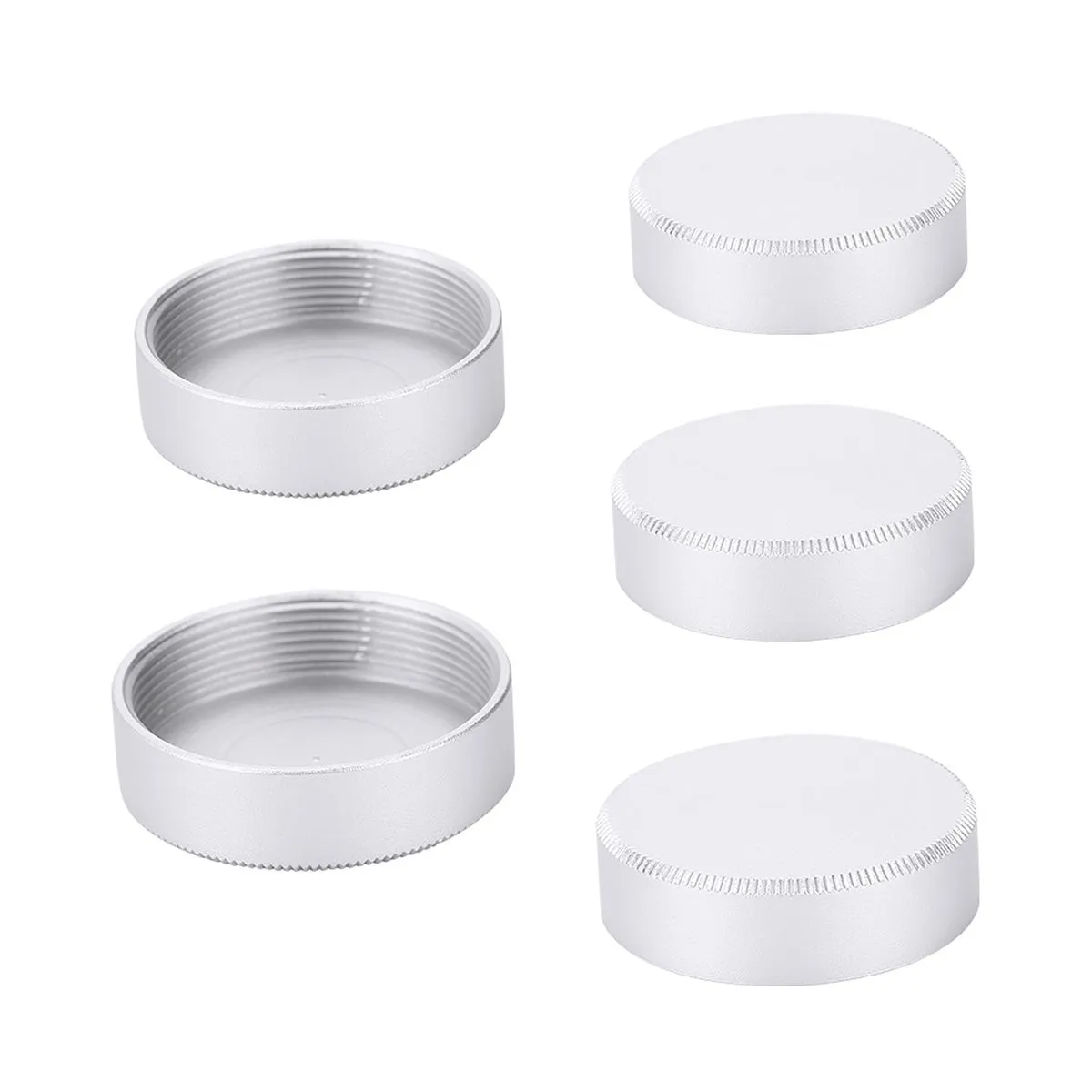 5-Piece C-Mount Rear Lens Cap (25mm, Silver) Daily Use