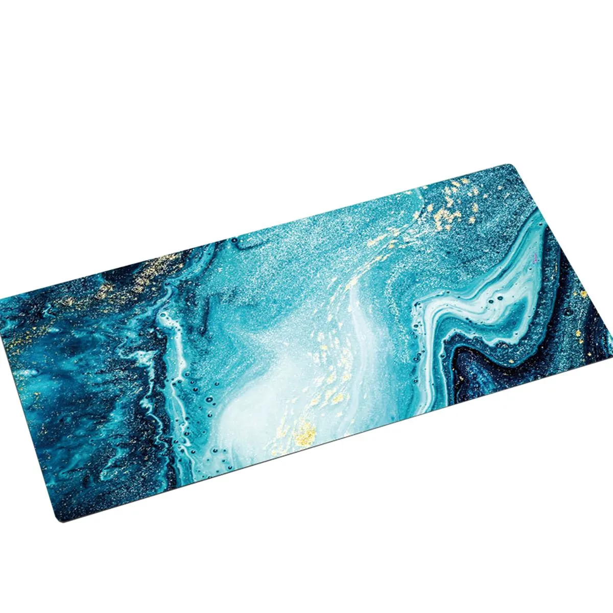 Non-Slip Premium Marble Desk Pad - Dark blue