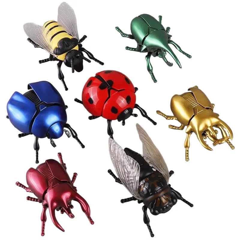 7-Pack Wind-Up Beetle Toys - Crawling Insect Models
