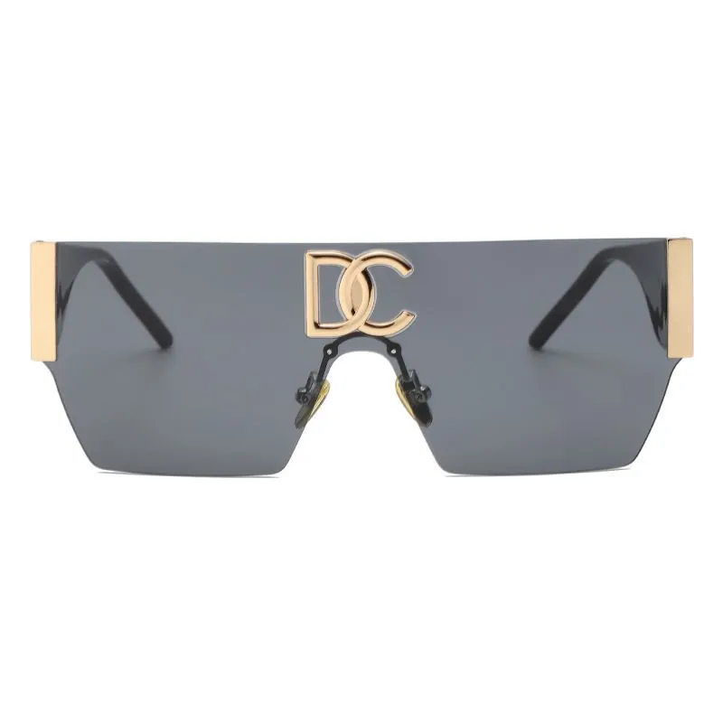 Women's Outdoor Cycling Sunglasses Rimless Windproof Sports Goggles - C1 Black Frame Black Pre-sale