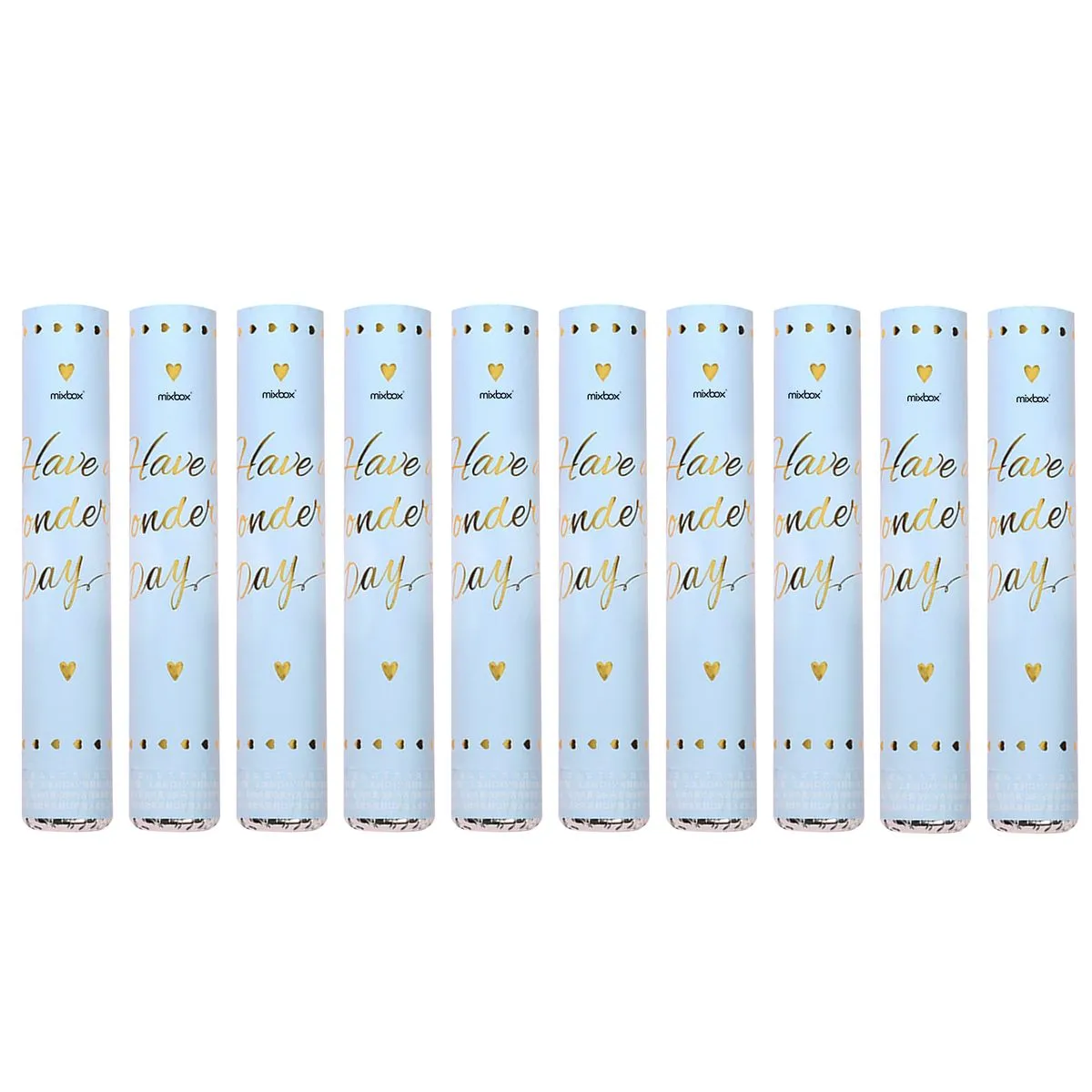 Mix Box 10 Piecess 28cm Confetti Party Popper Cannon for Party & Weddings - Blue