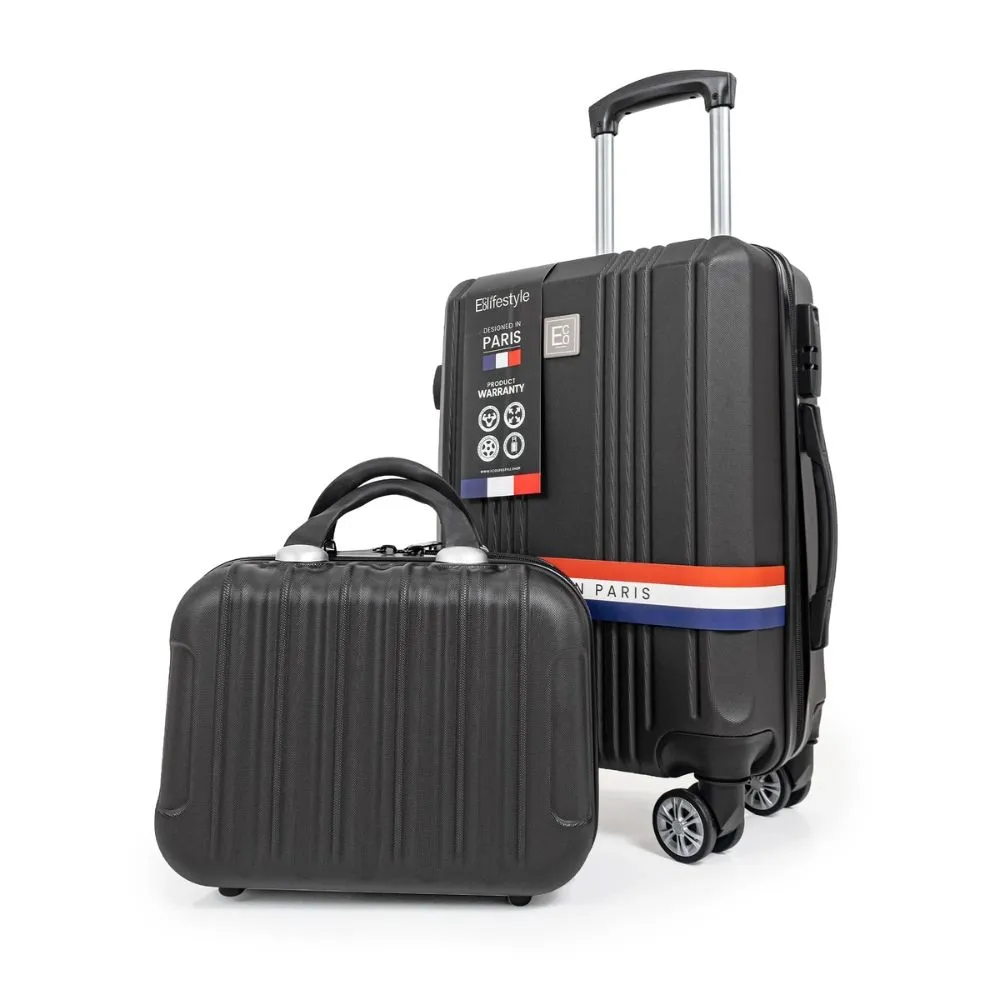 ECO Paris 55cm Carry-On Hardshell Luggage Set - Cabin Suitcase