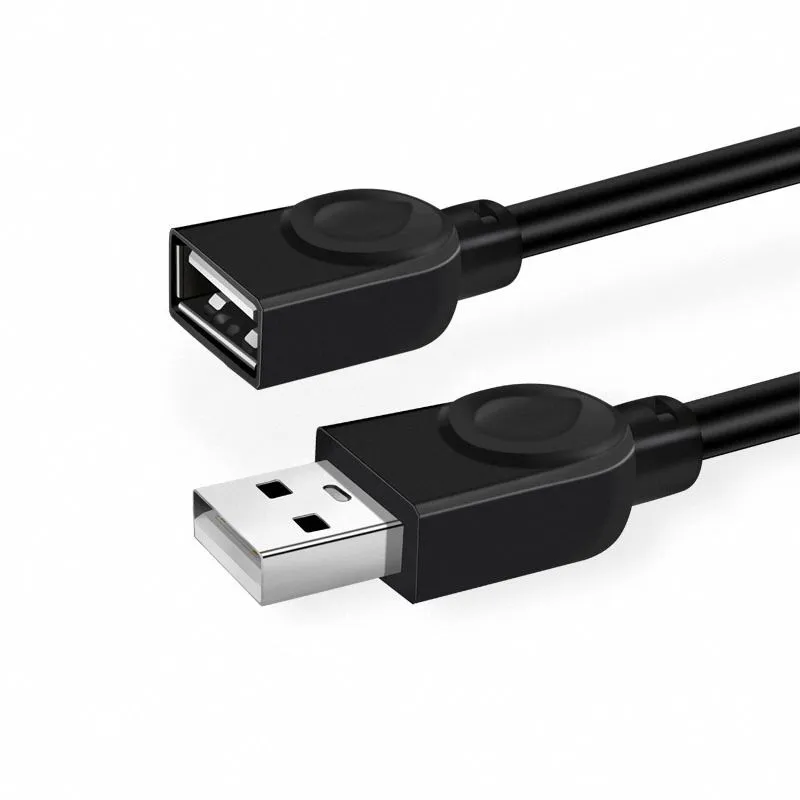 USB 2.0 Extension Cable Male To Female A/F Full Copper Core for Computer - black-5m