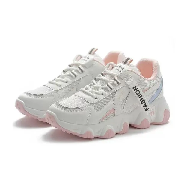 Sport Casual Walking Shoes (White/Pink)