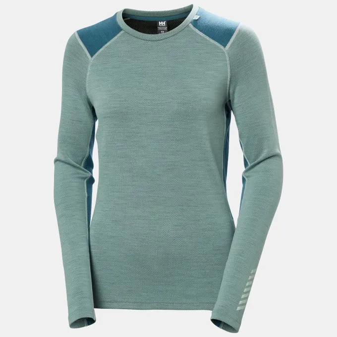 Helly Hansen Women's Lifa Merino Midweight 2-In-1 Crew Base Layer - Cactus