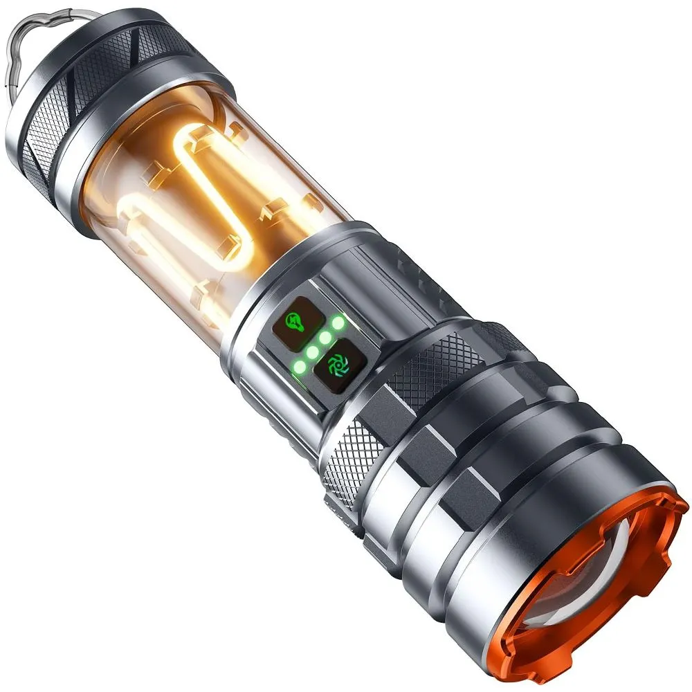 Rechargeable Led Flashlight High Lumens Powerful Camping Flashlight 11 Mode