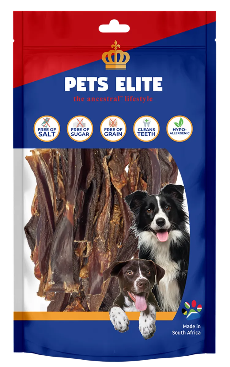 Pets Elite Chewy Treat Medium Pack of 10 - Natural Beef Muscle Chew