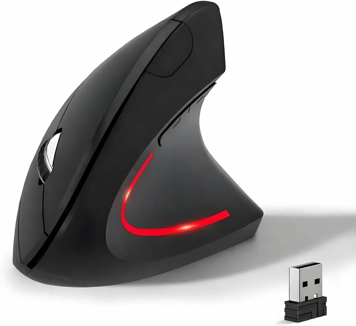 Vertical Ergonomic 2.4G Wireless Silent Mouse, Adjustable DPI Office Mice