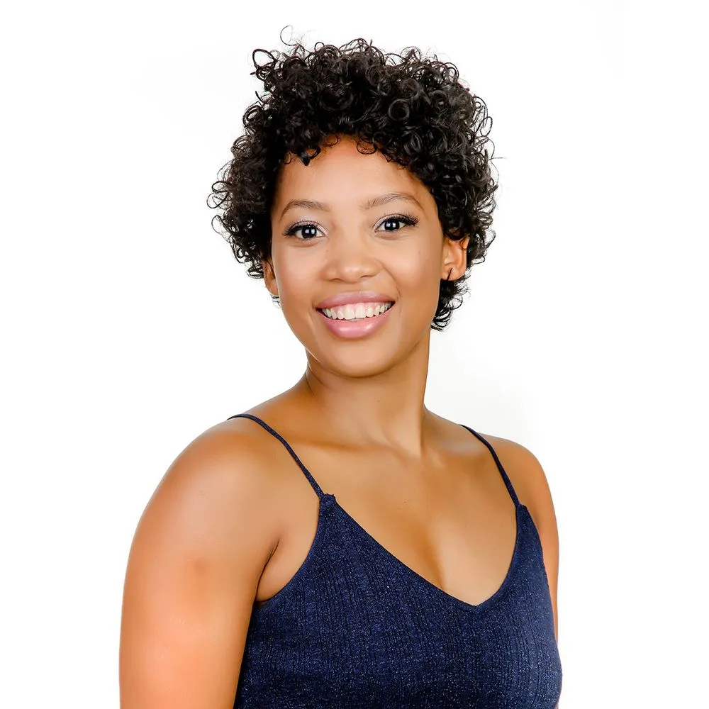 Joedir 100%Brazilian Human Hair Short Wigs Pixie Cut Wig Hair WH Perfect - 1B#