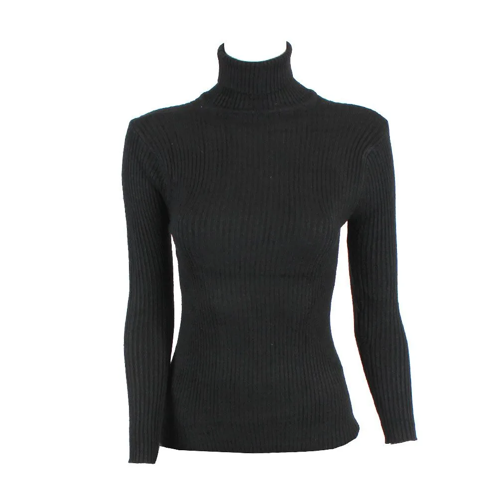 Blackcherry Rib Poloneck - Black