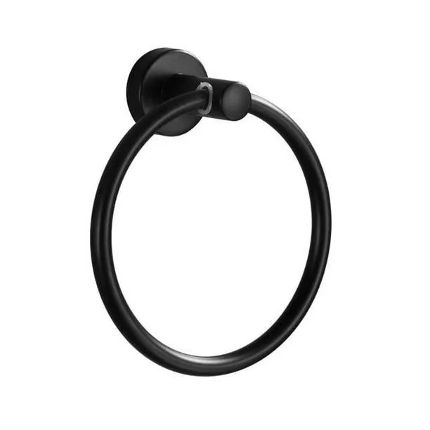 Black Wall Mount Towel Ring