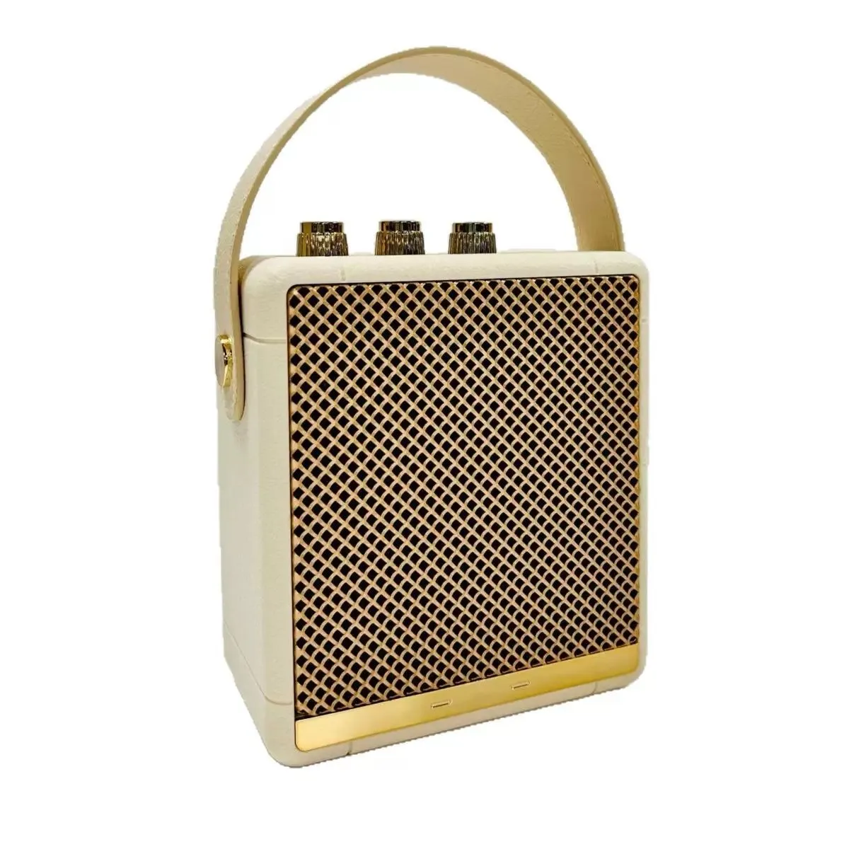 M606 Cream White Mini Portable Speaker