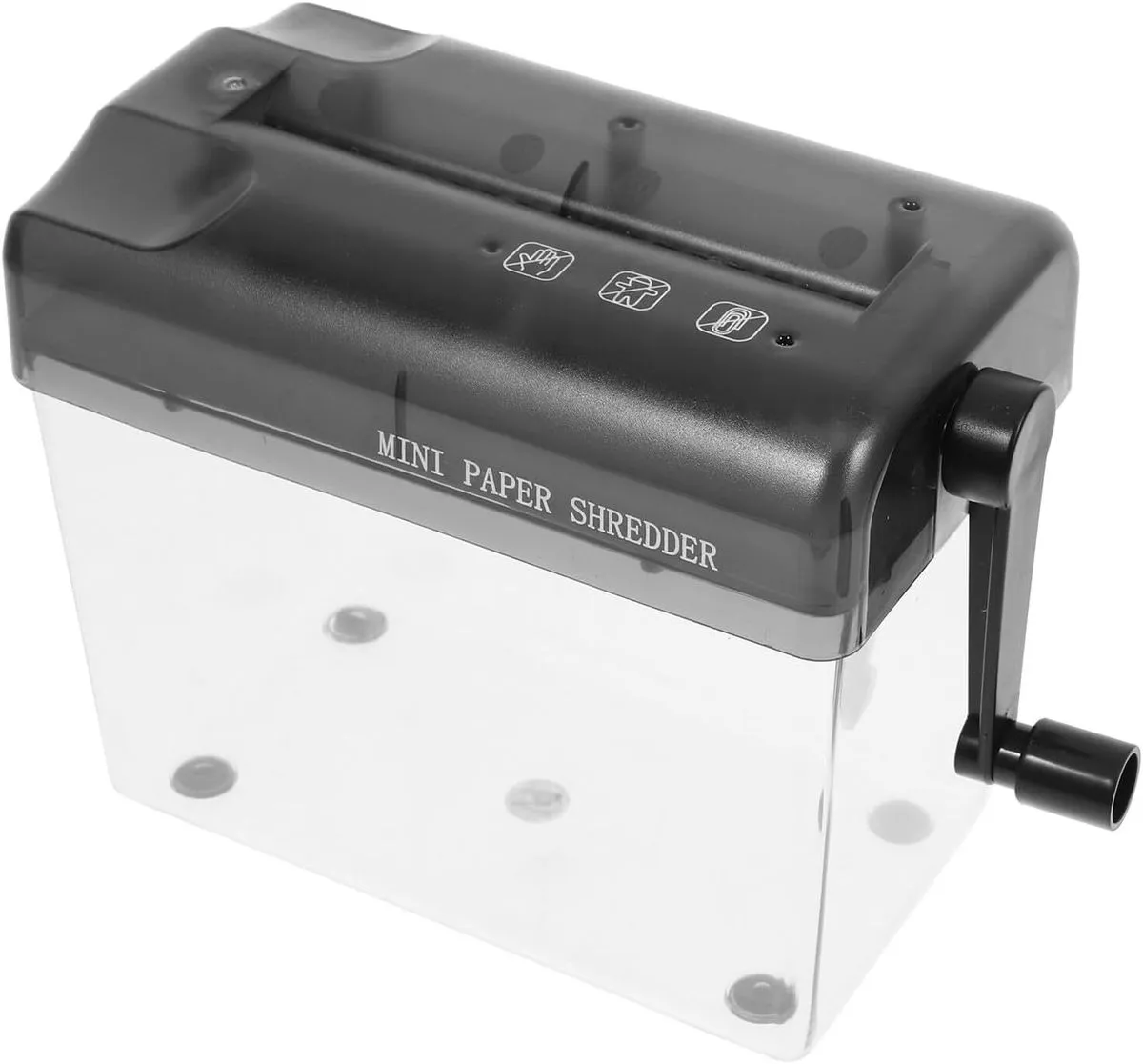 Manual Hand Crank Paper Shredder Portable Small Desktop Shredder