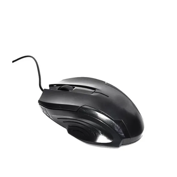 Optical Wired Non-Slip Ergonomic Mouse (FC-3020) 1600DPI - Black