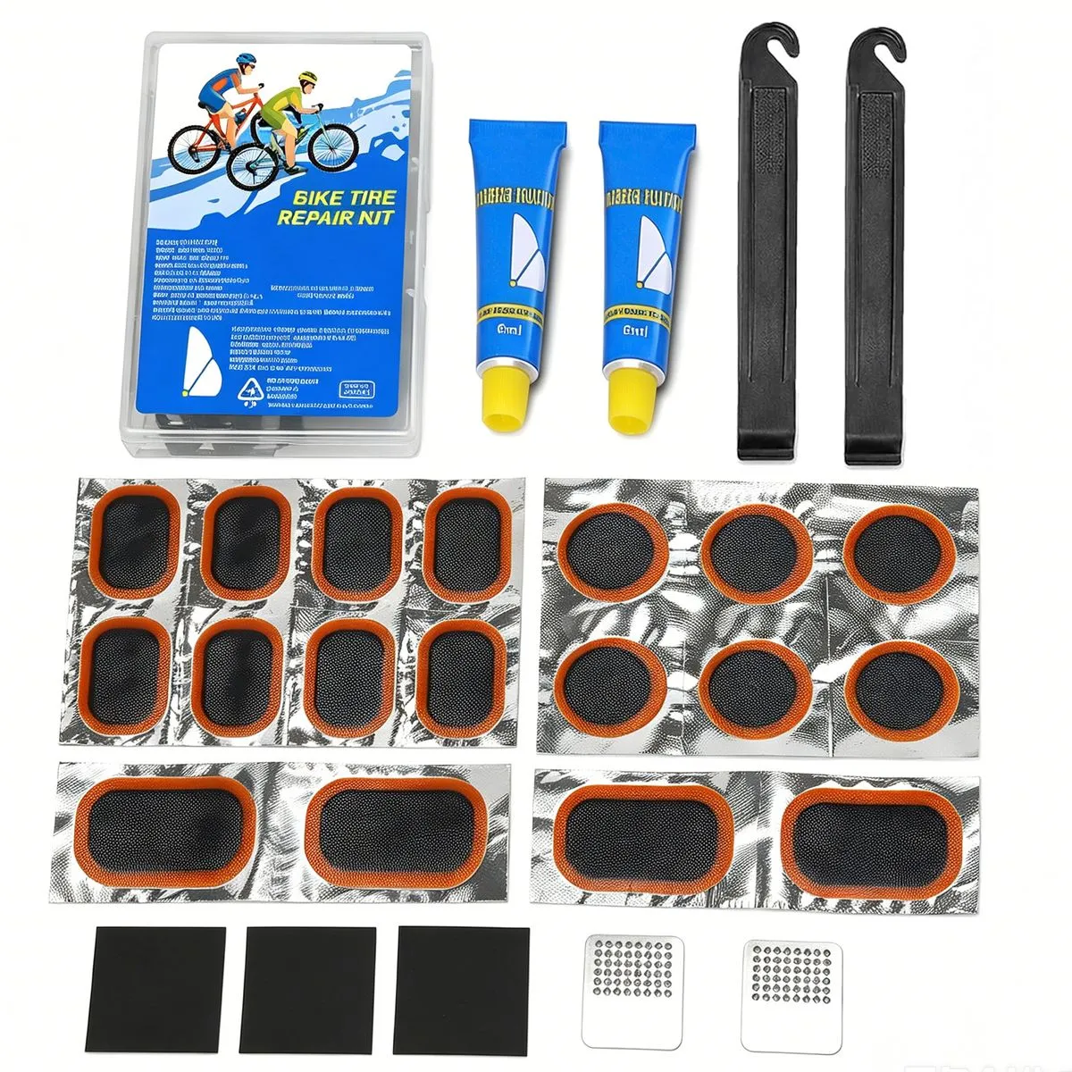 Bike Tire Repair Kit, Bicycle Inner Tube Patch Kit with 18 Pieces Pateches
