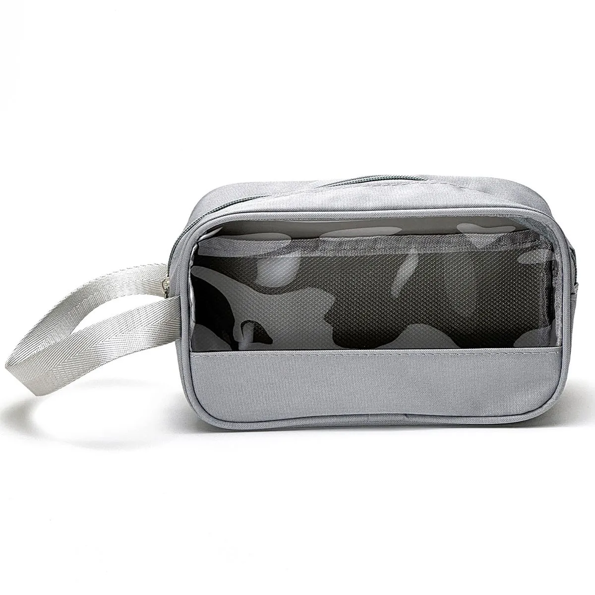 Clear PVC Makeup Bag Memory Fabric Cosmetic Organizer Travel Toiletry Pouch