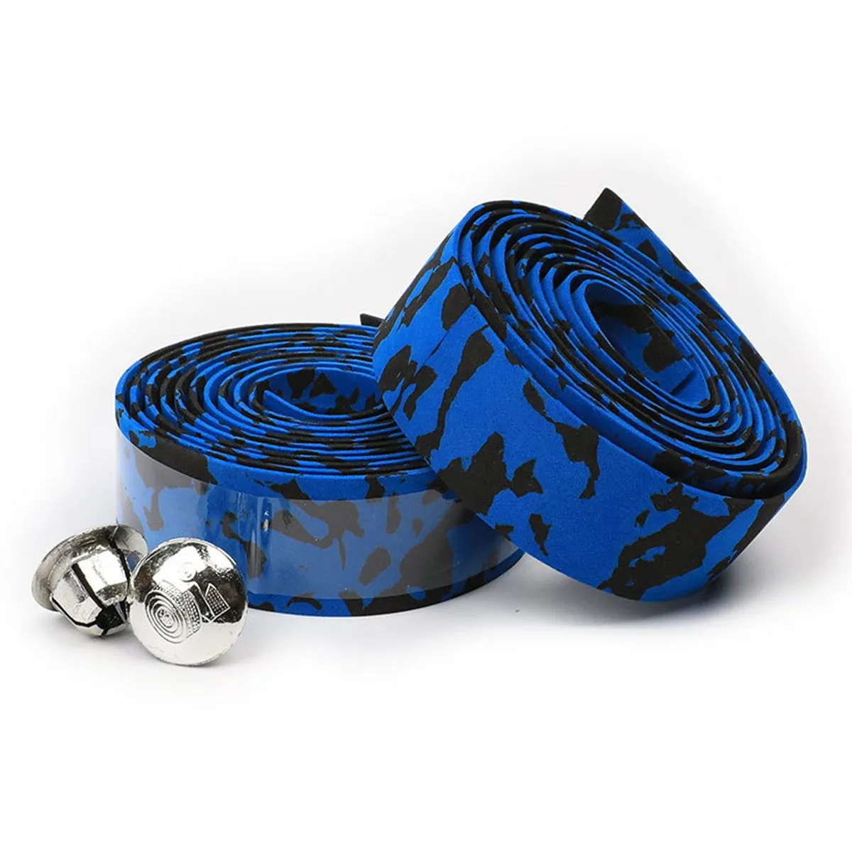 Silicone Bicycle Handlebar Tape Camouflage EVA Tape Bar Wraps - Blue, Black