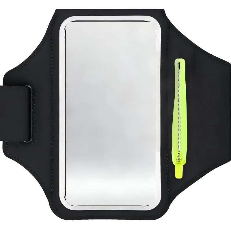 Running Armband Cell Phone Armband With Earphone Bag, Key Pocket Card Slot - Black