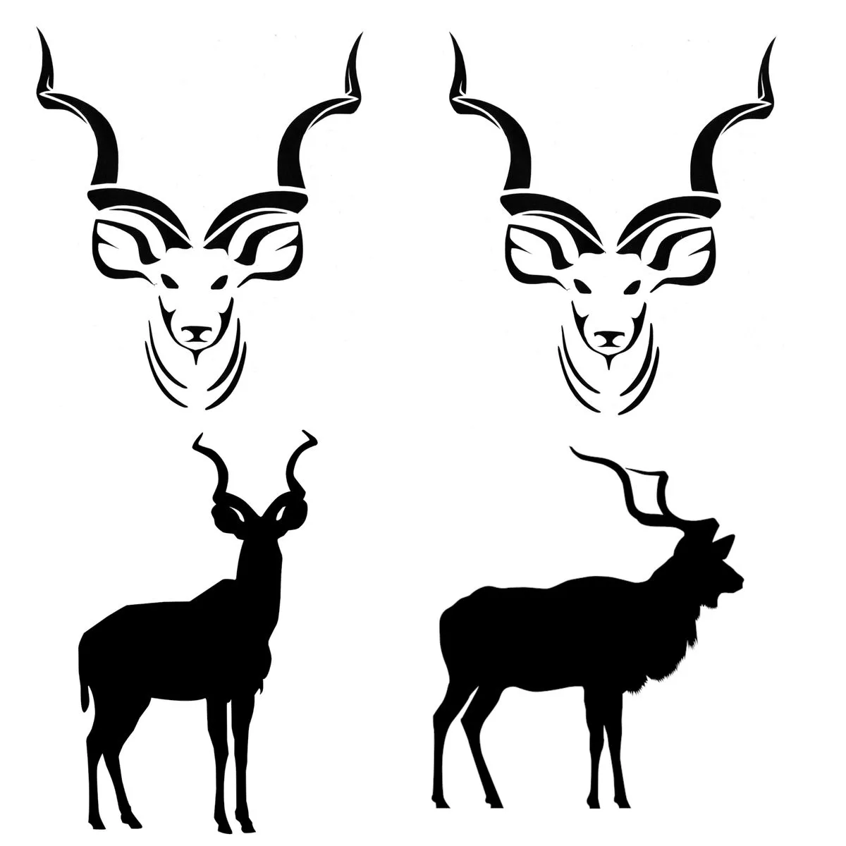Vinyl Car Stickers - Kudu Combo Set