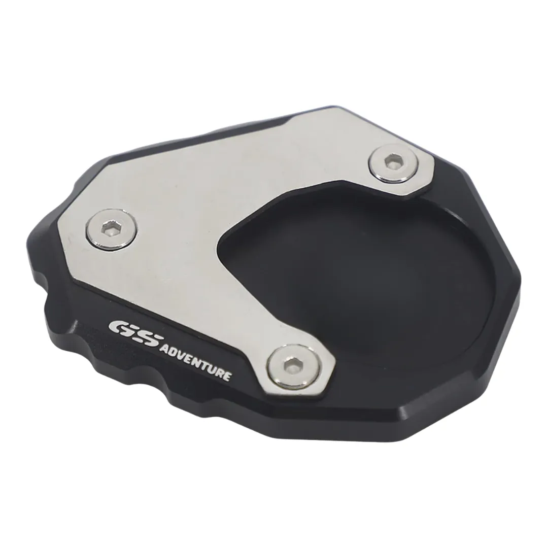 KR Side Stand Enlarger Compatible BMW R1200GSA / R1250GSA LC- 2014-(Adv) - Black, Silver