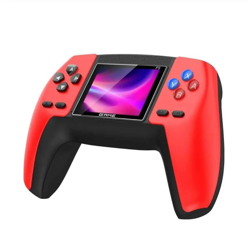 New P5 Design 3 Inch Screen Game Console Built in 520 Retro Games - Red