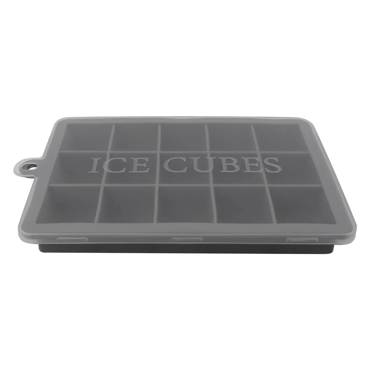 Bar Butler Grey Silicone 15 Ice Cubes Tray with Cover